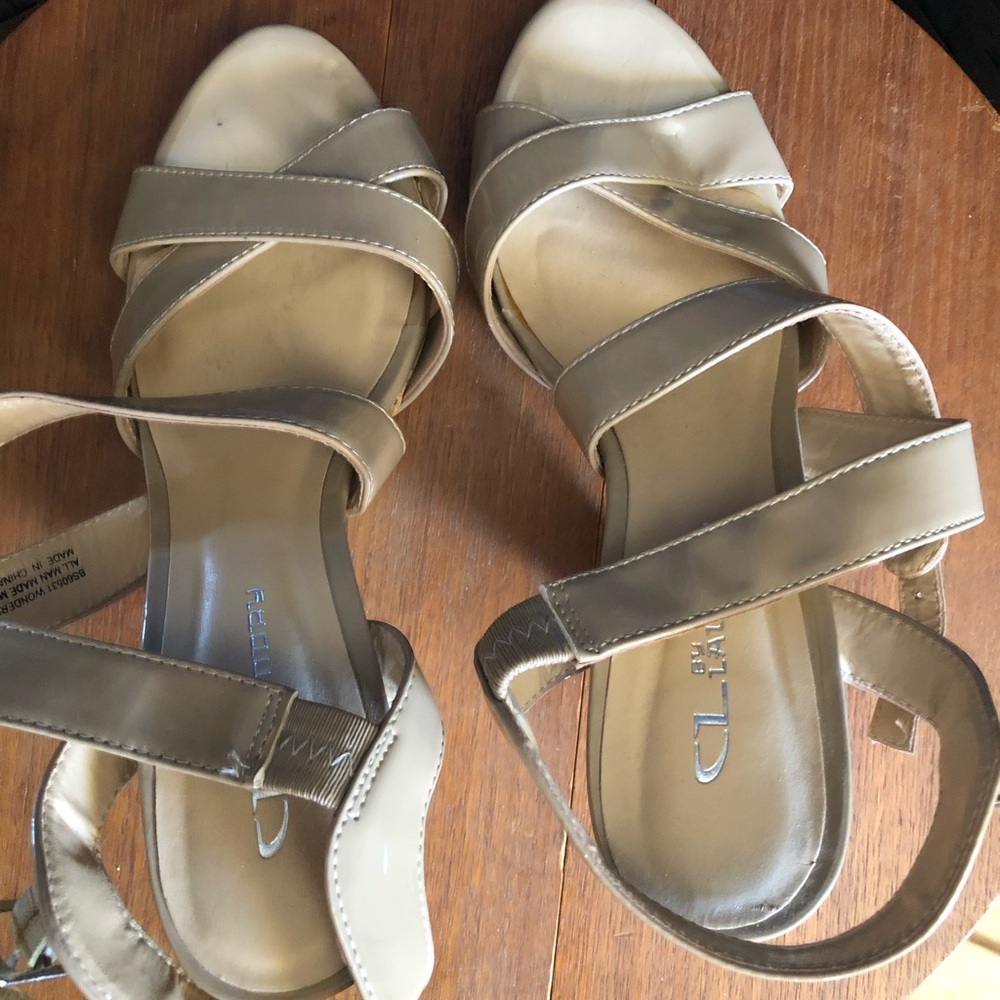 Strappy high-heeled sandals by CL by Laundry, Size 7